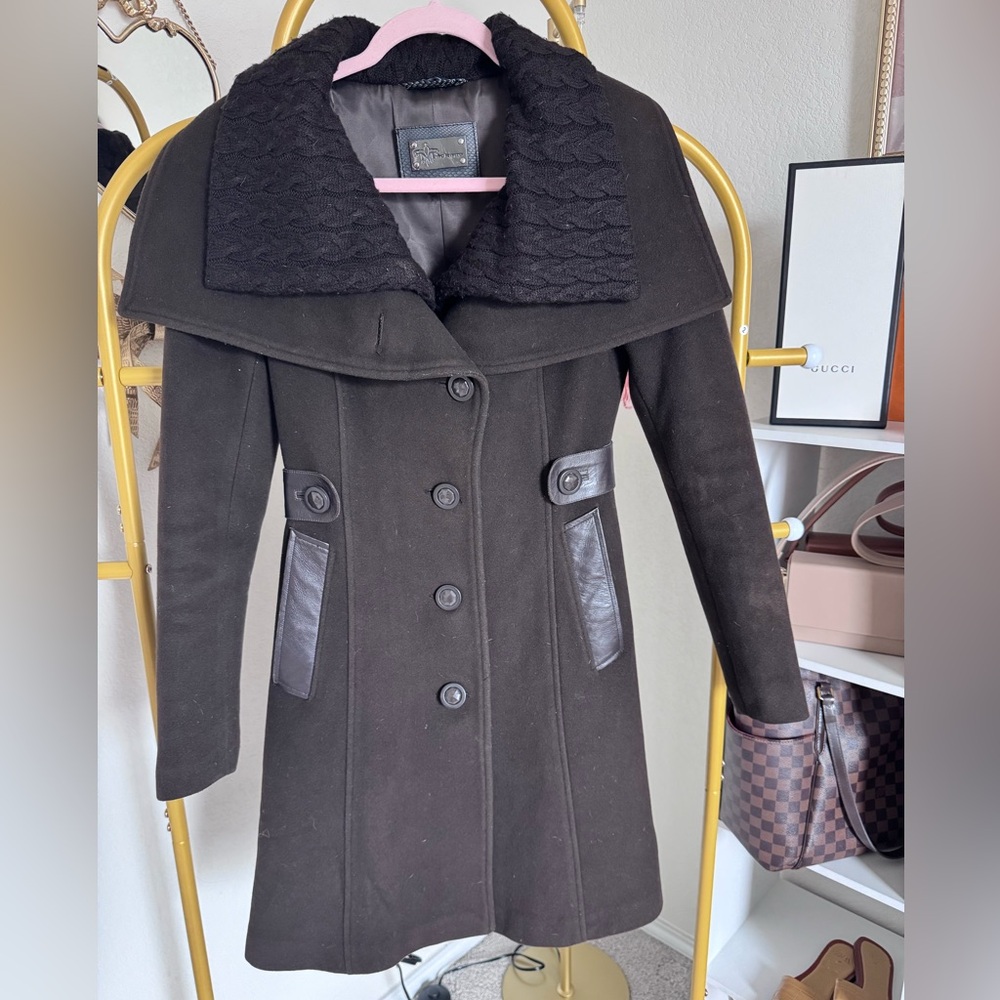 Mackage Wool Cashmere Peplum Coat